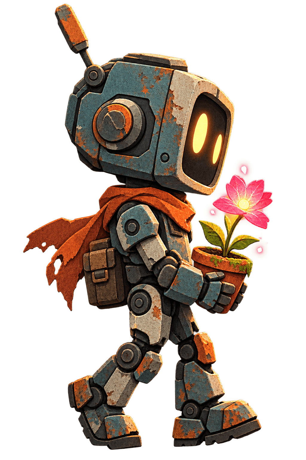 Unit-07 carrying the last flower